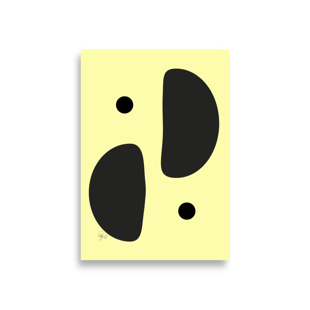 Mirror effect dots yellow warmth Poster