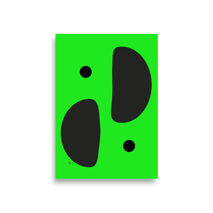 Mirror effect dots green Poster