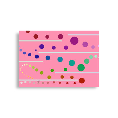 Follow along light red-pink Poster