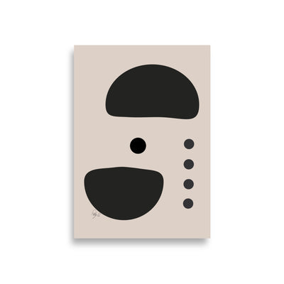 Dots taking sides light pale Poster