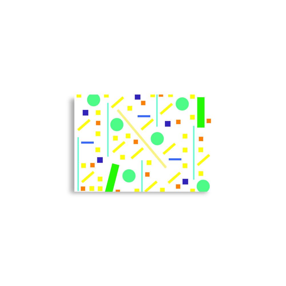 Squares and petite rectangles (white), Poster