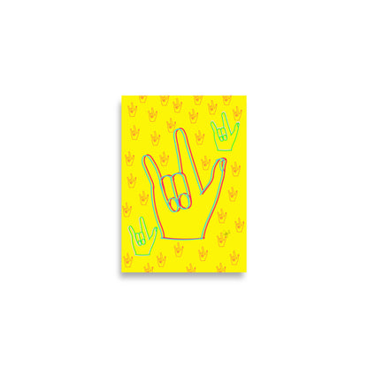 I love you sign language, (enhanced matte paper) Poster