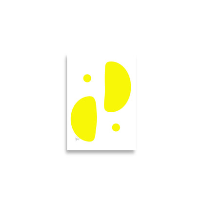 Mirror effect dots yellow Poster