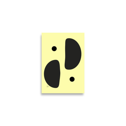 Mirror effect dots yellow warmth Poster