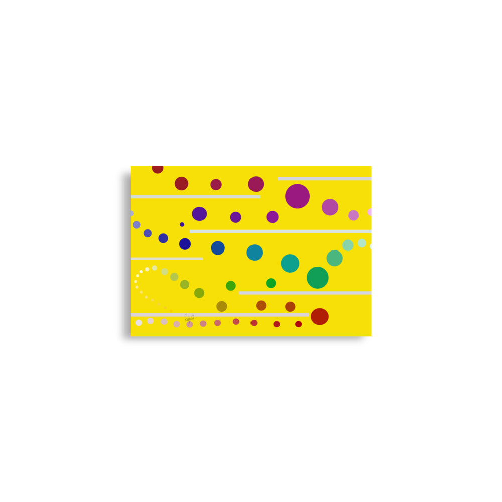 Follow along light yellow Poster