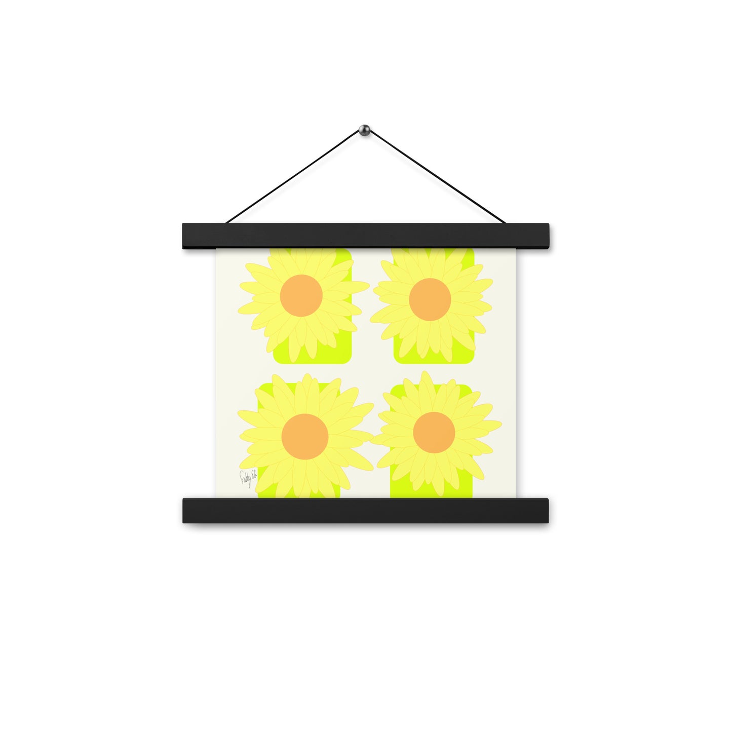 Sunflower squares Poster with hangers