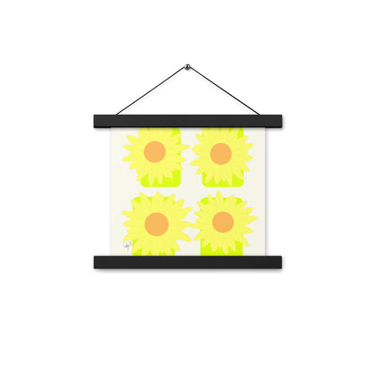 Sunflower squares Poster with hangers