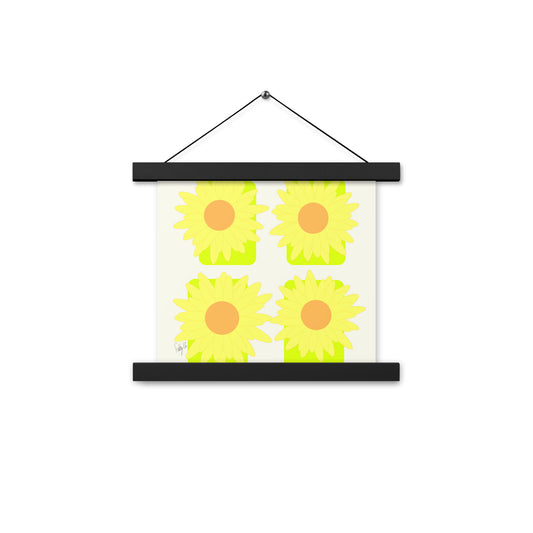 Sunflower squares Poster with hangers