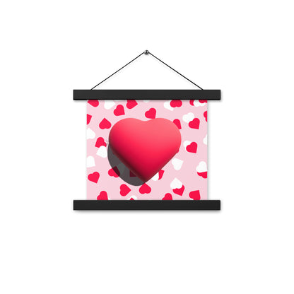 Valentines heart for love Poster with hangers