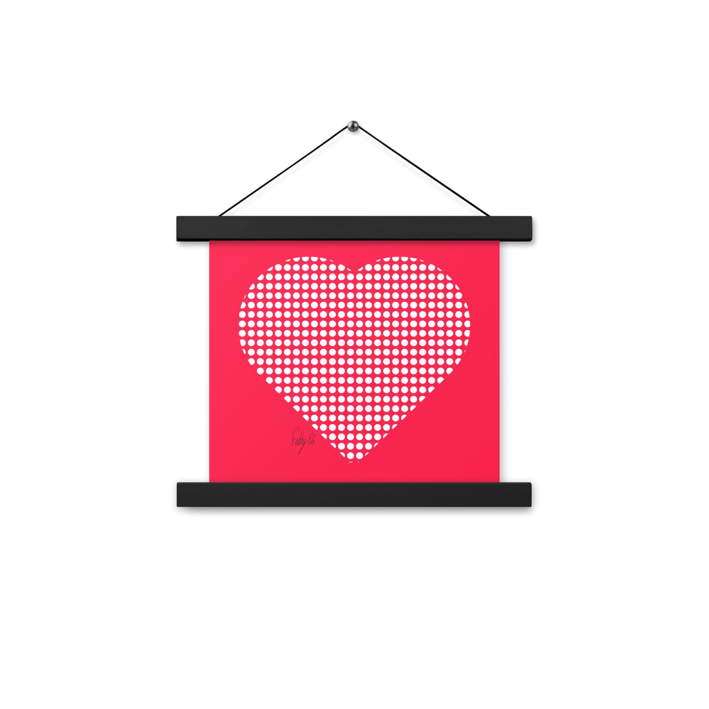 In love (dotted heart) Poster with hangers