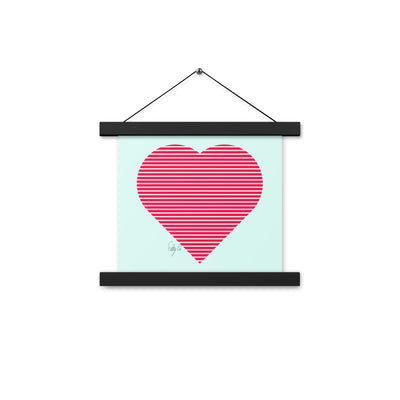 In love (passion heart stripes) Poster with hangers