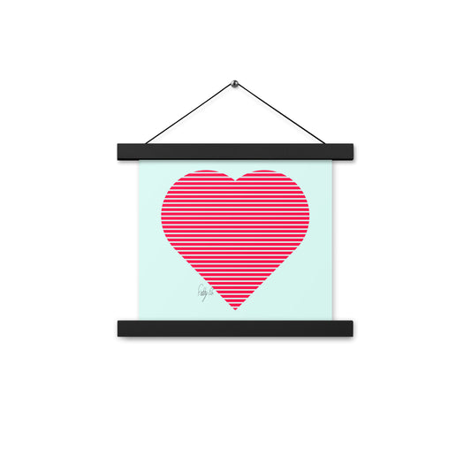 In love (passion heart stripes) Poster with hangers