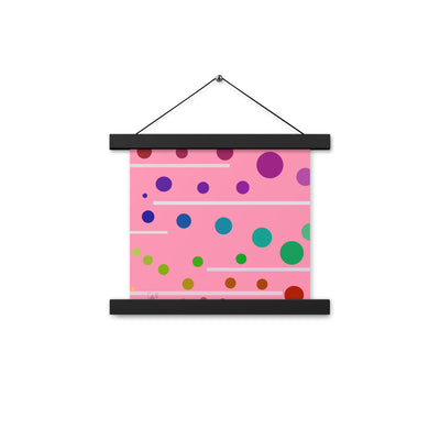 Follow along light red-pink Poster with hangers
