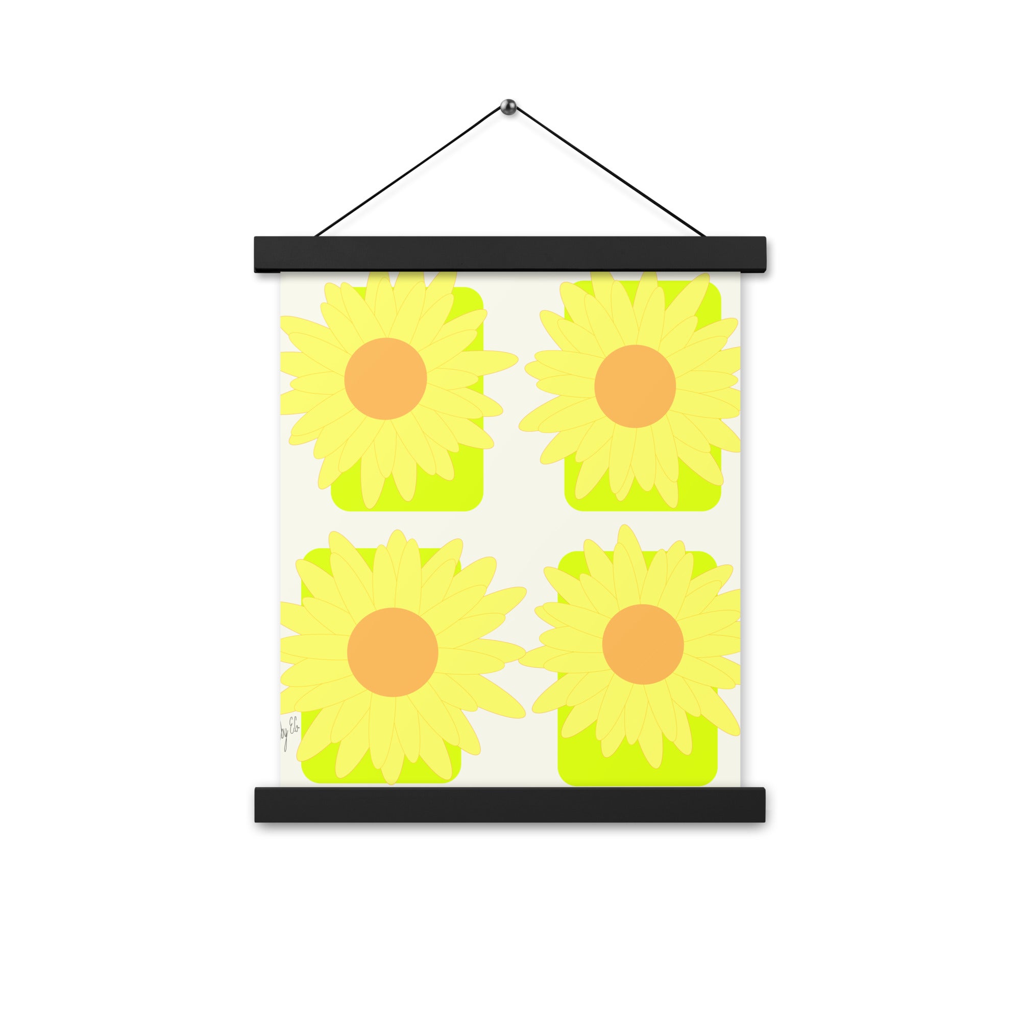 Sunflower squares Poster with hangers