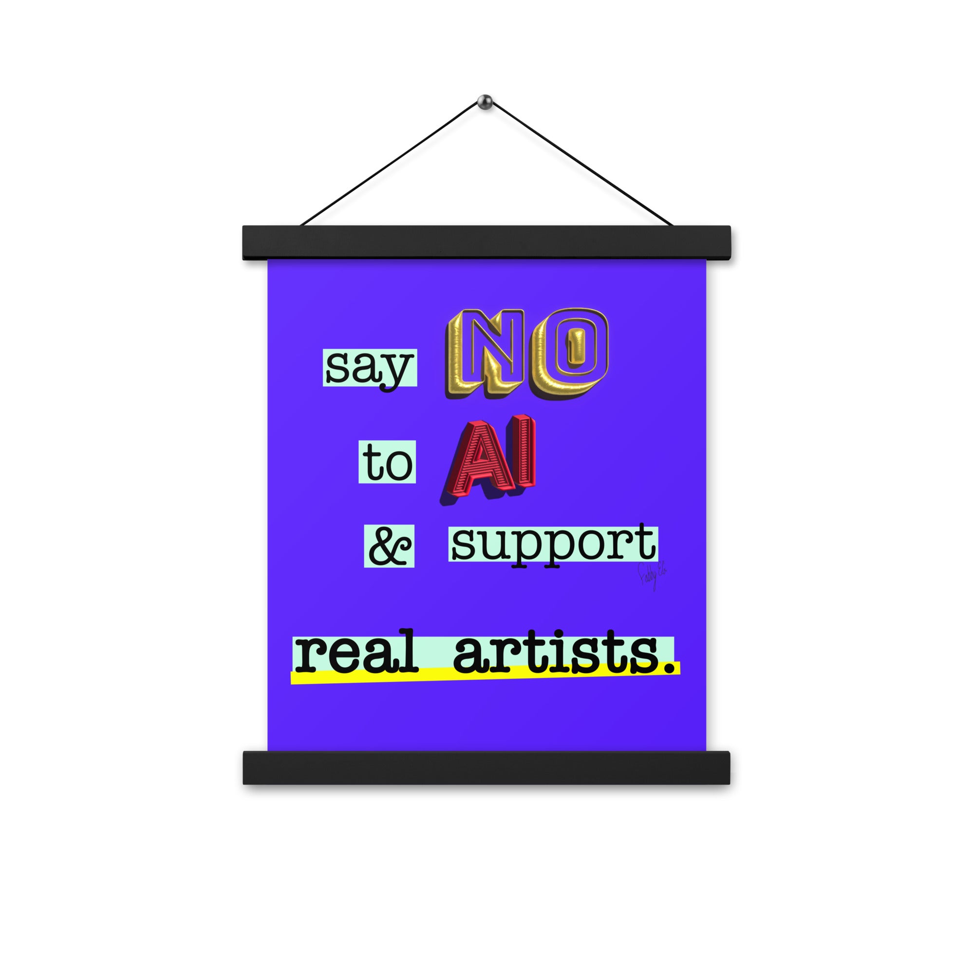 Say no to AI spiral Poster with hangers