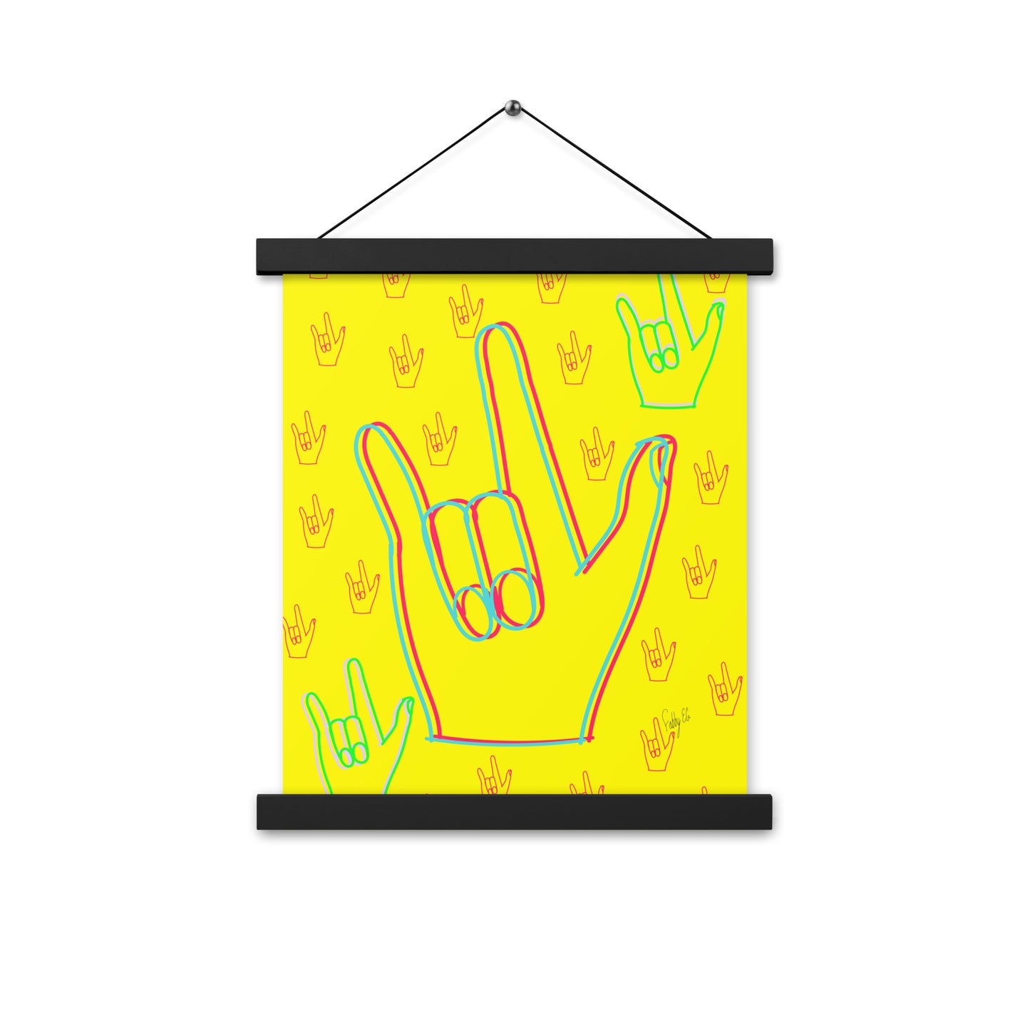 I love you sign language Poster with hangers