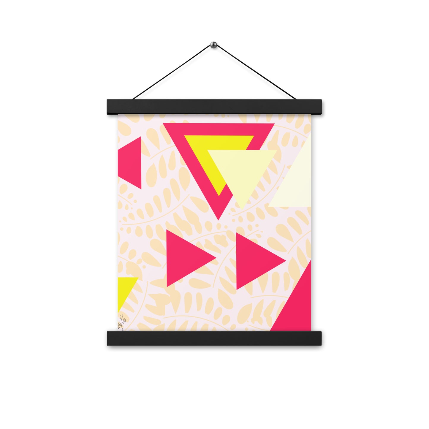 Triangular petals Poster with hangers