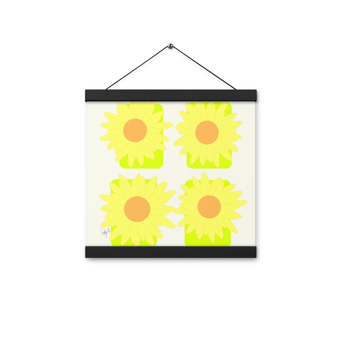 Sunflower squares Poster with hangers