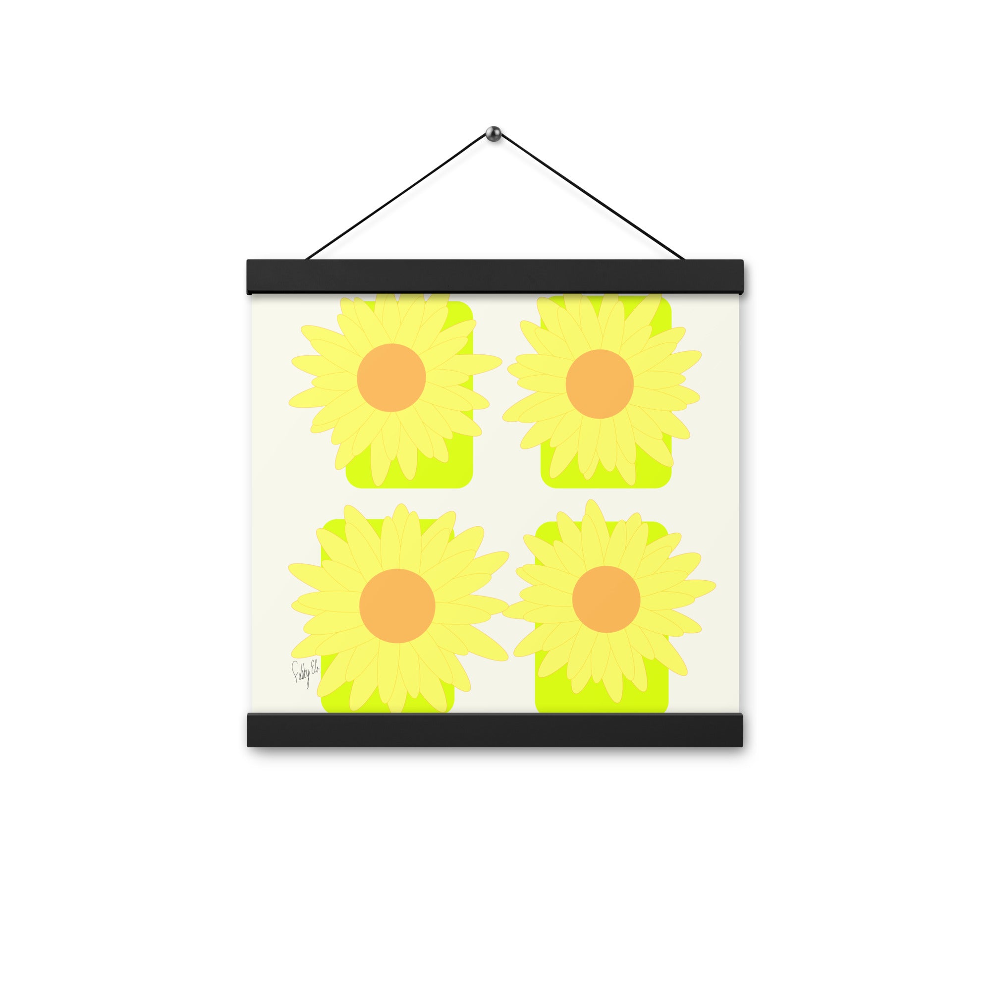 Sunflower squares Poster with hangers