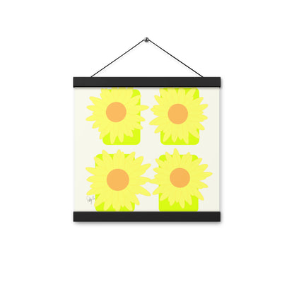 Sunflower squares Poster with hangers