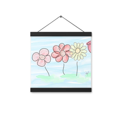 Buying myself four flowers Poster with hangers