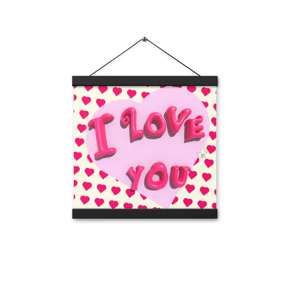 I love you heart Poster with hangers