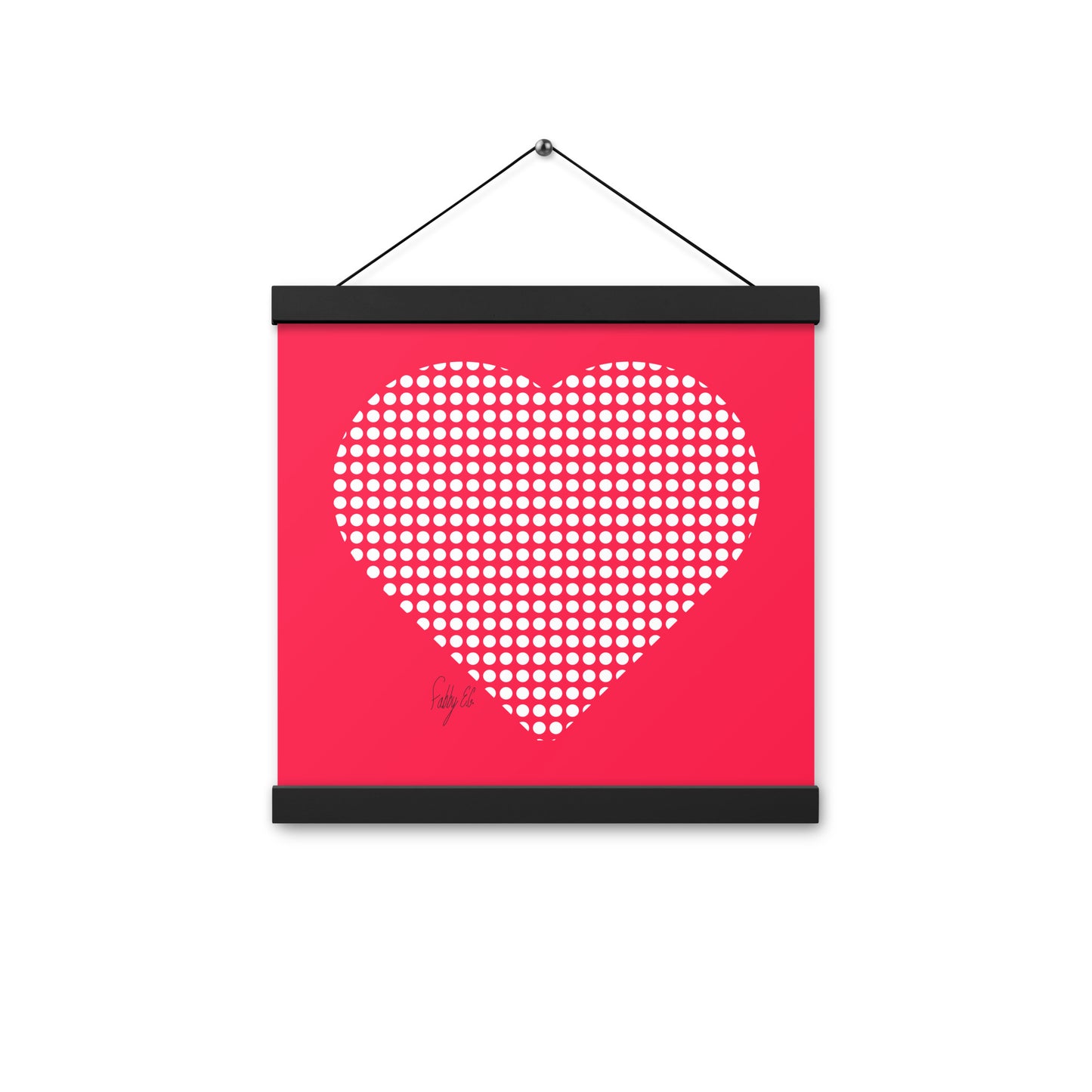 In love (dotted heart) Poster with hangers