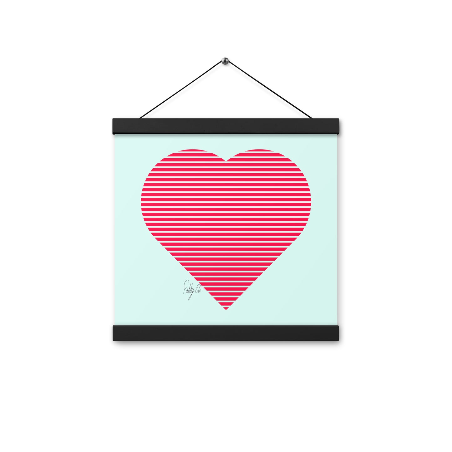 In love (passion heart stripes) Poster with hangers