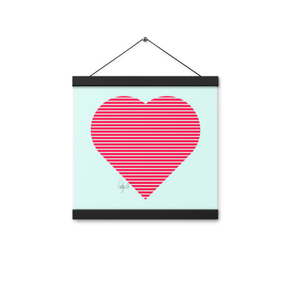 In love (passion heart stripes) Poster with hangers