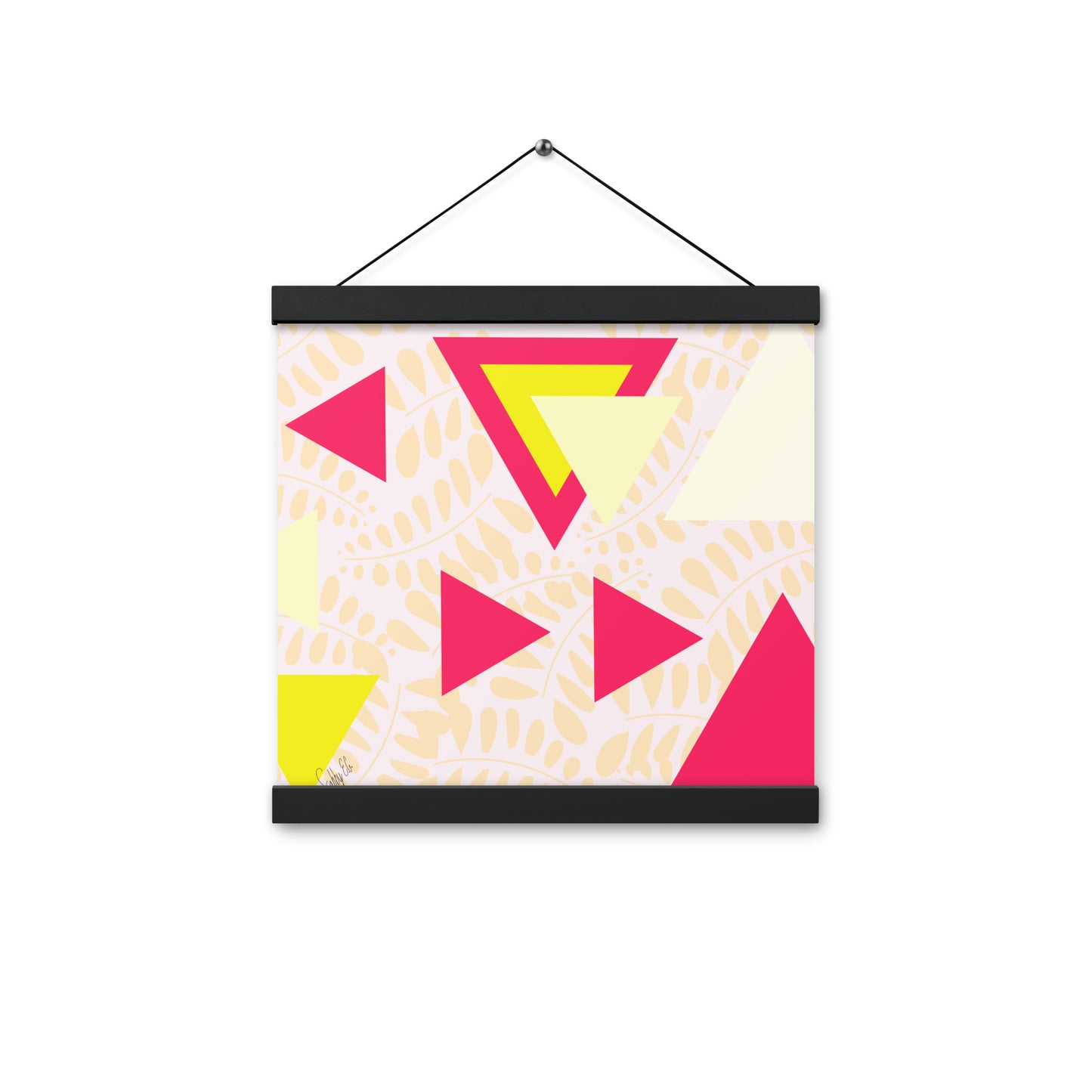 Triangular petals Poster with hangers