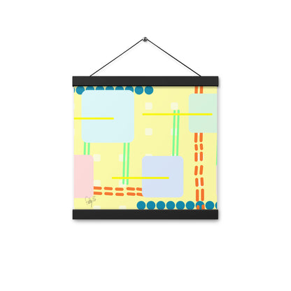 Off grid yellow Poster with hangers