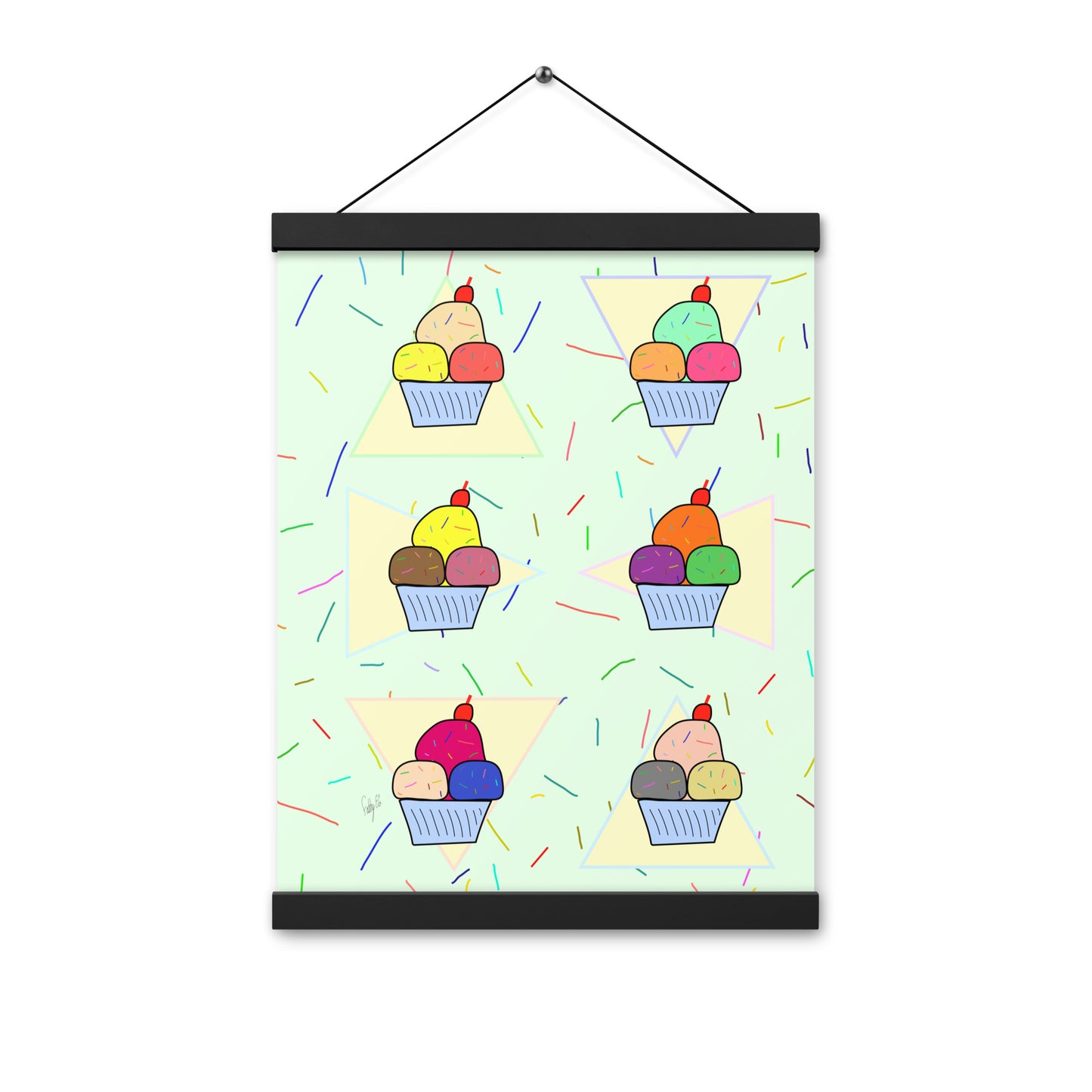 Ice cream time Poster with hangers