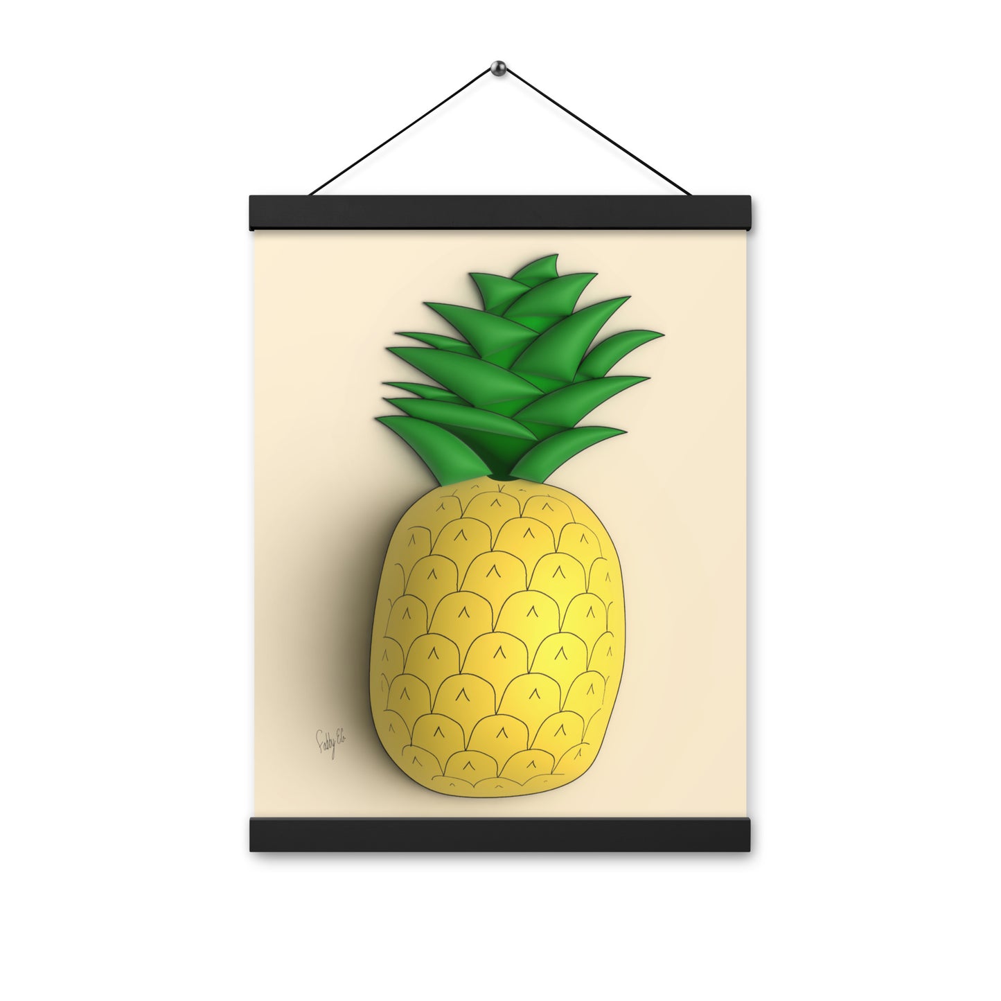 Pineapple 3D Poster with hangers