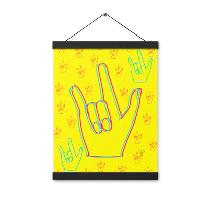 I love you sign language Poster with hangers