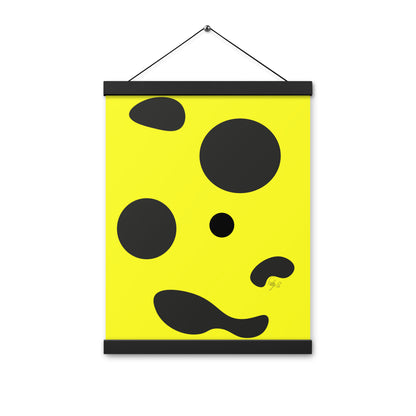 Dots yellow Poster with hangers