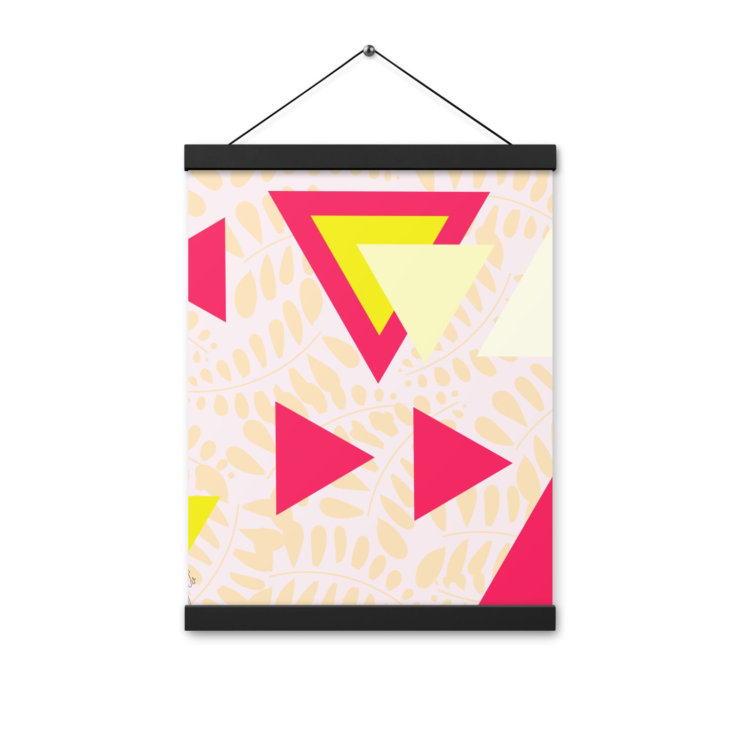 Triangular petals Poster with hangers