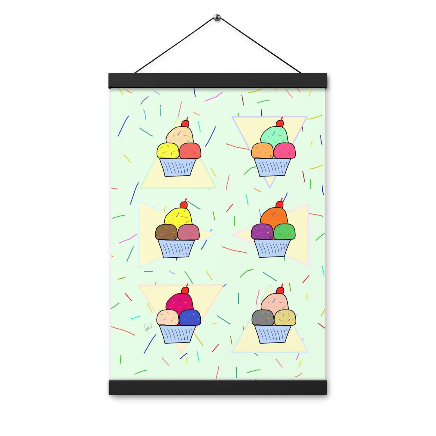 Ice cream time Poster with hangers