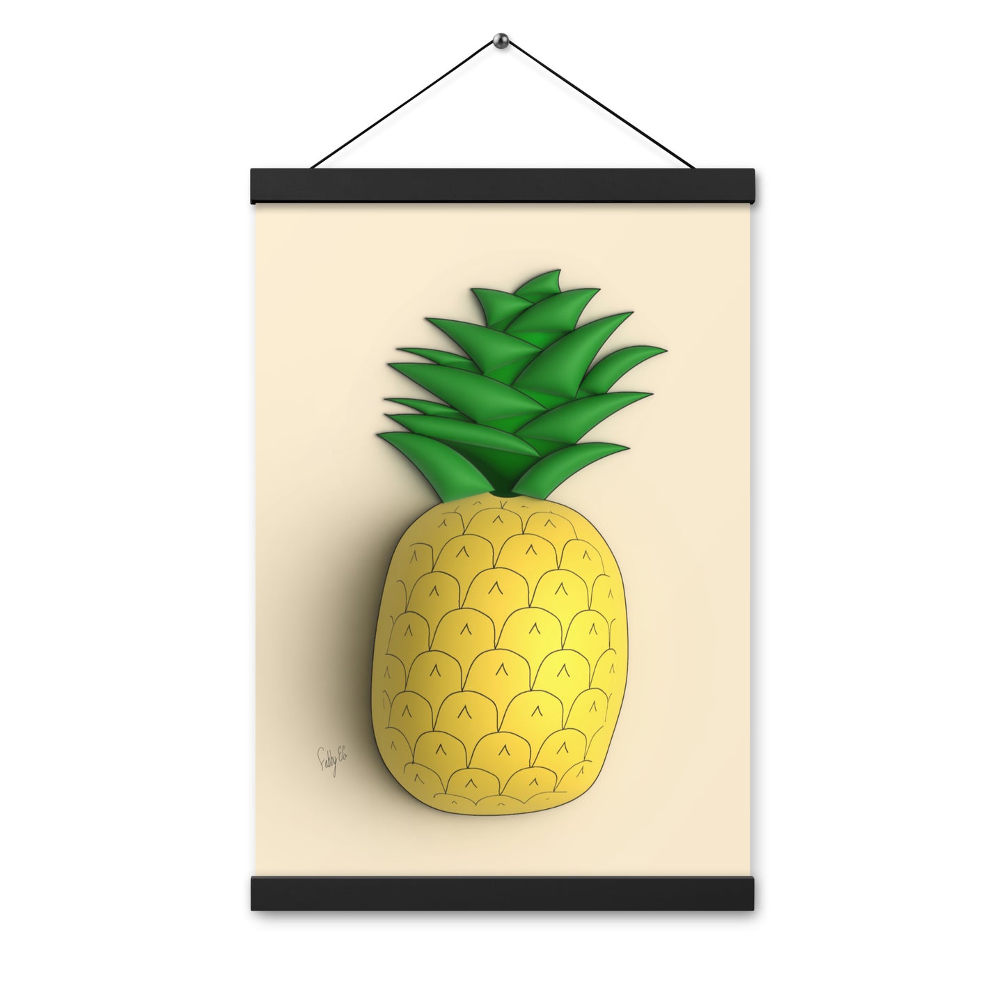 Pineapple 3D Poster with hangers