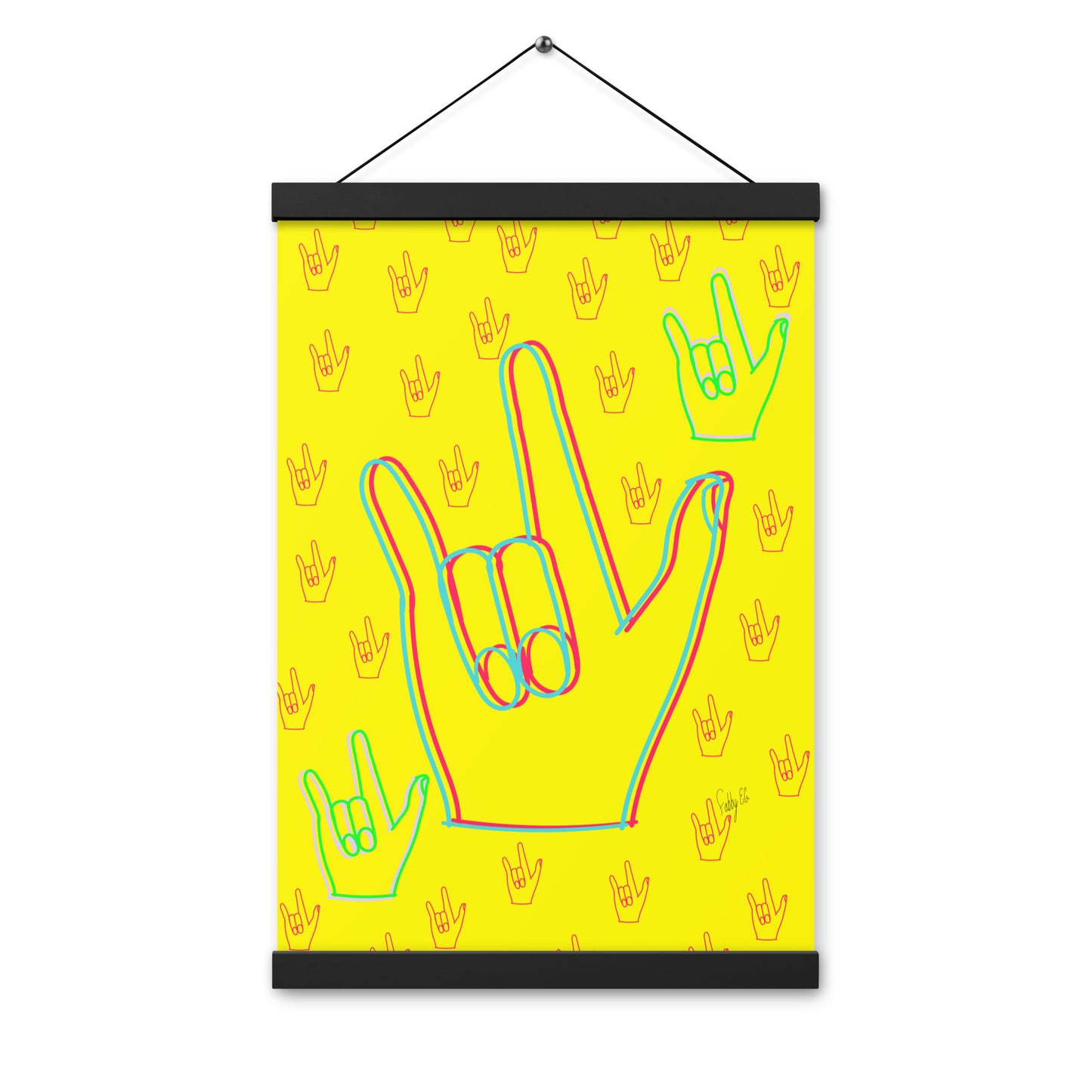 I love you sign language Poster with hangers