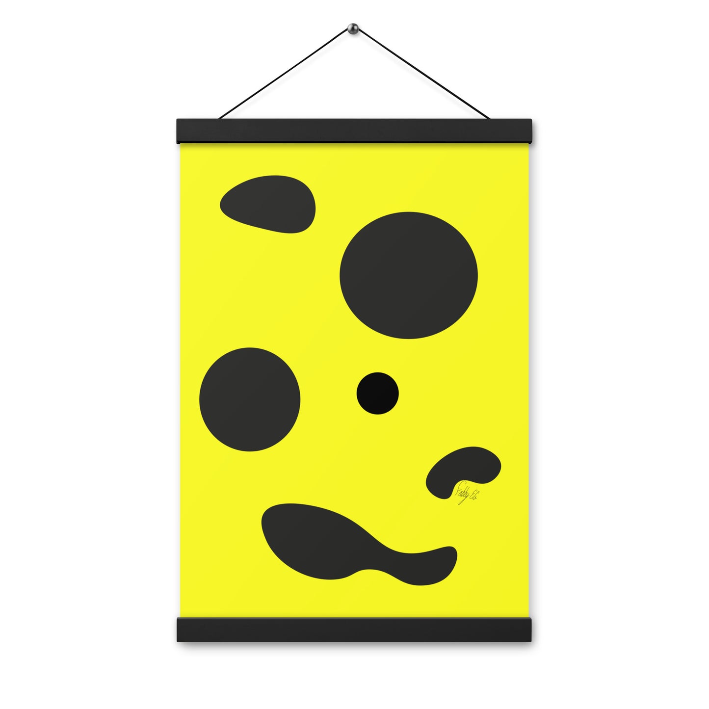 Dots yellow Poster with hangers