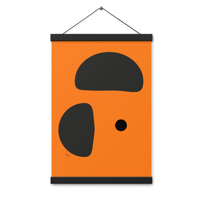 Opposite dots orange Poster with hangers