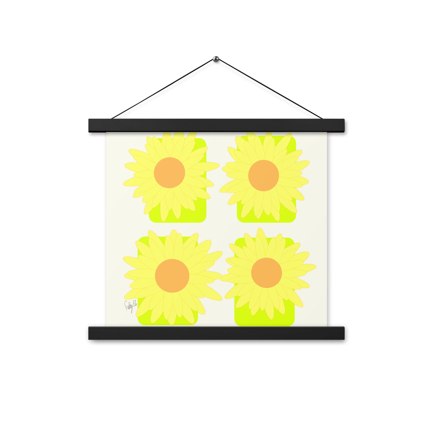 Sunflower squares Poster with hangers