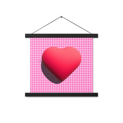 Shining heart for love Poster with hangers