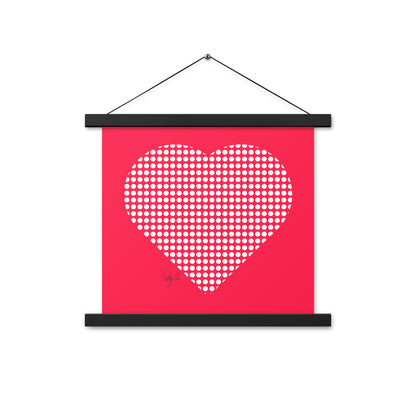 In love (dotted heart) Poster with hangers