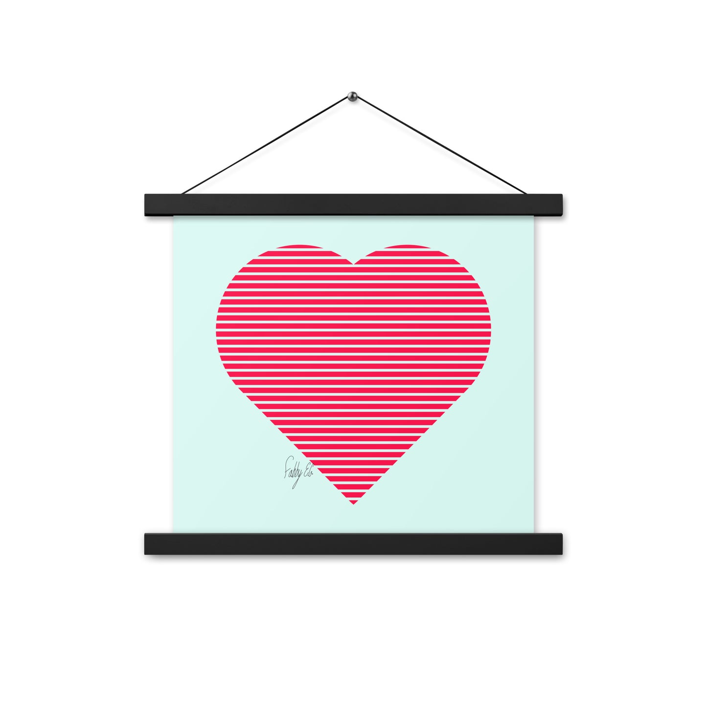 In love (passion heart stripes) Poster with hangers