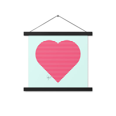 In love (passion heart stripes) Poster with hangers