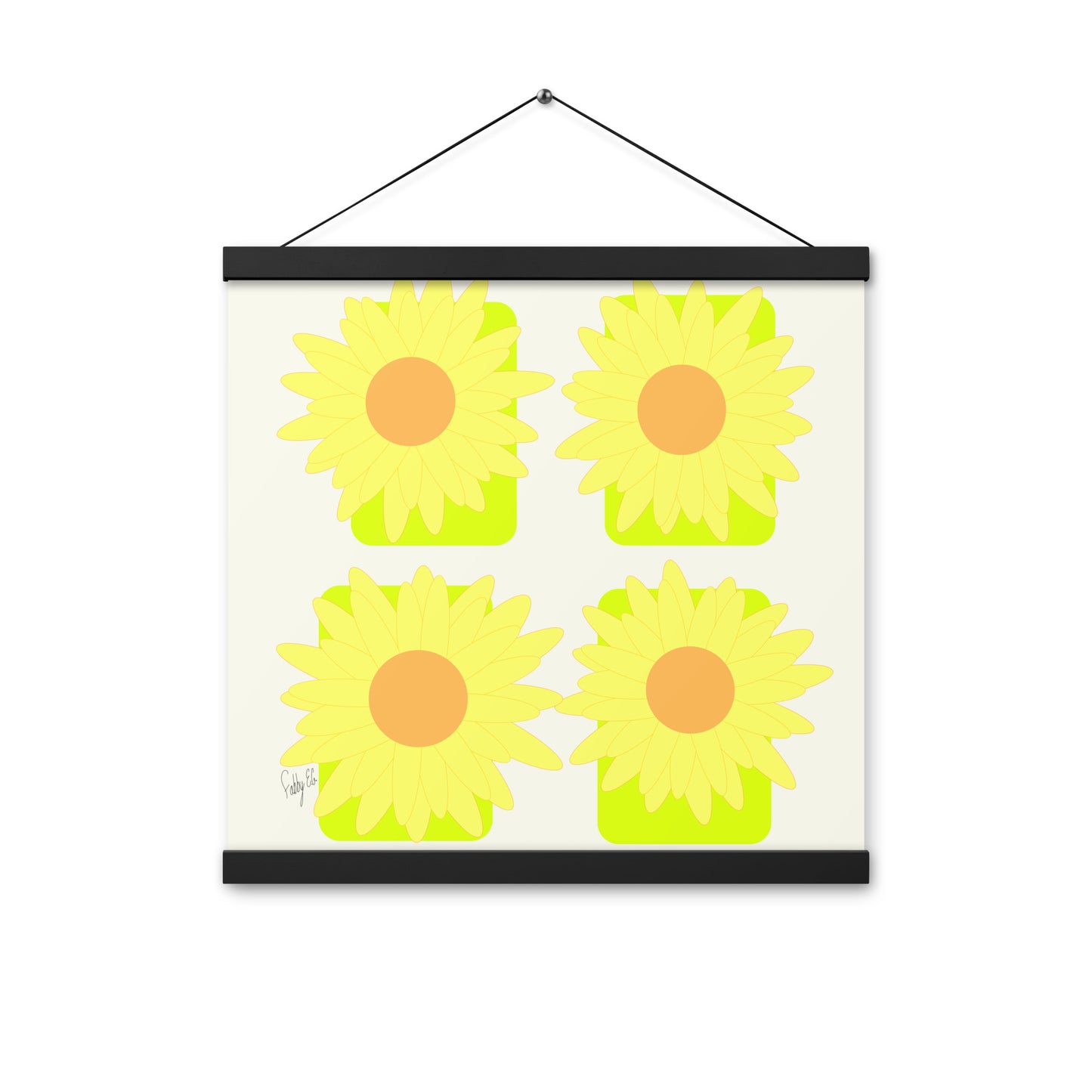 Sunflower squares Poster with hangers