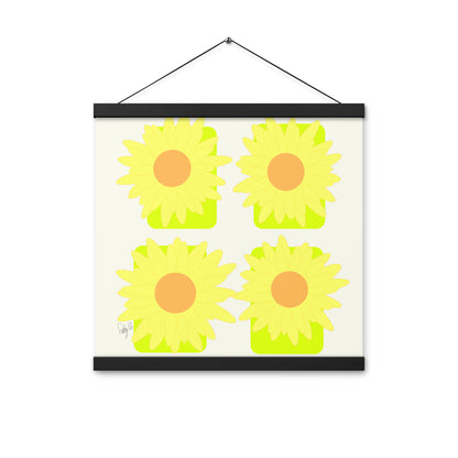 Sunflower squares Poster with hangers