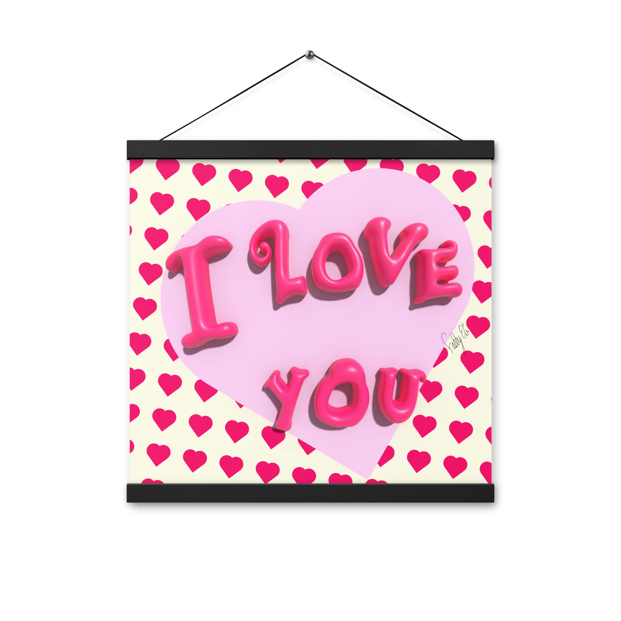 I love you heart Poster with hangers
