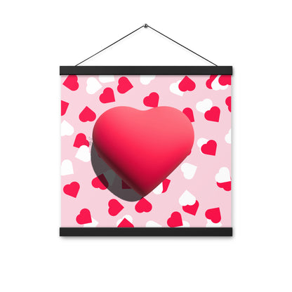 Valentines heart for love Poster with hangers